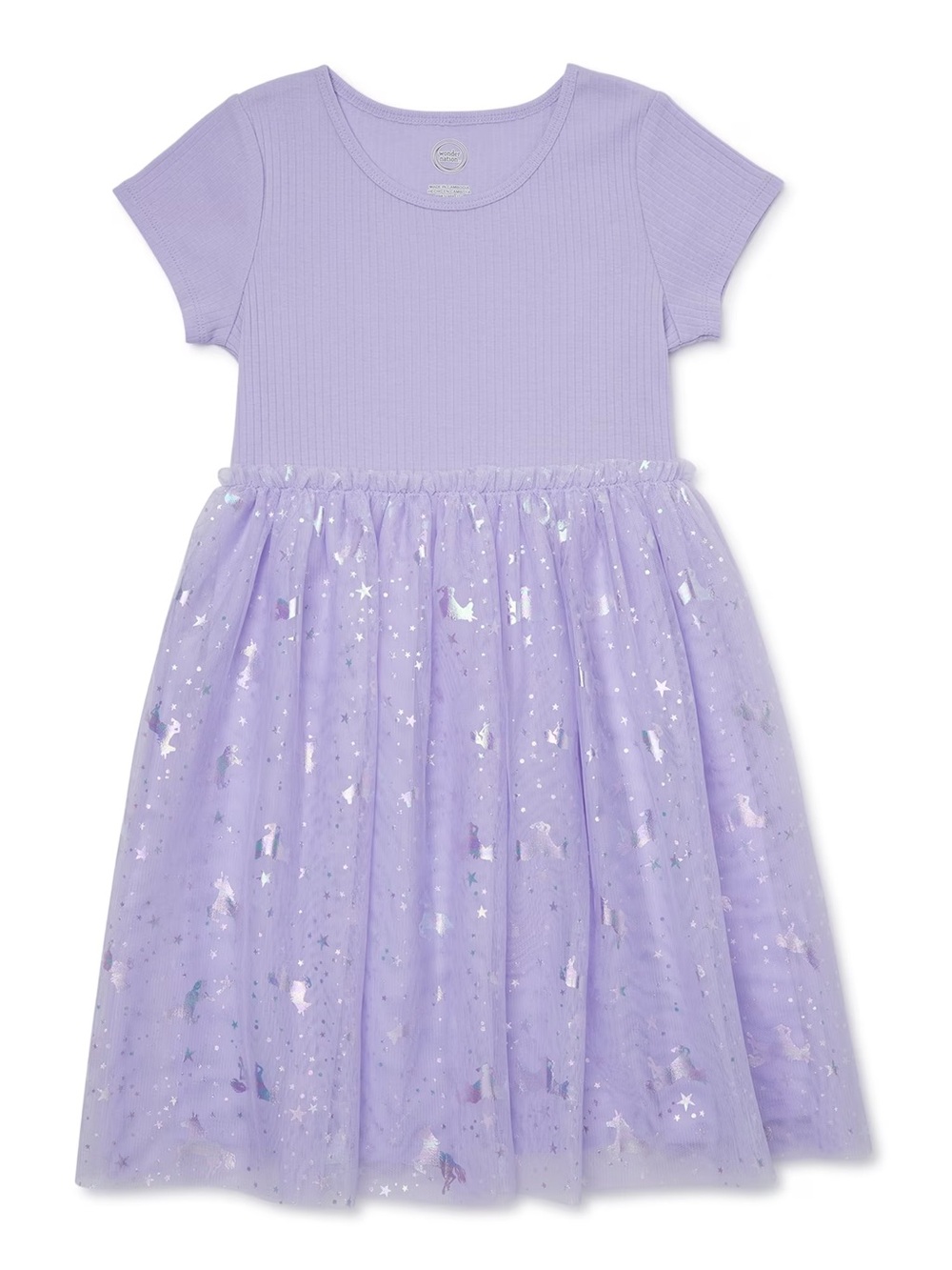 Girls' Lavender Tulle Unicorn Dress XL Plus